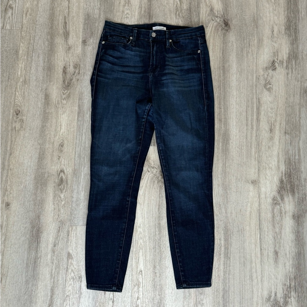 Good American Good Waist Crop in Dark Wash, Size 28, 6